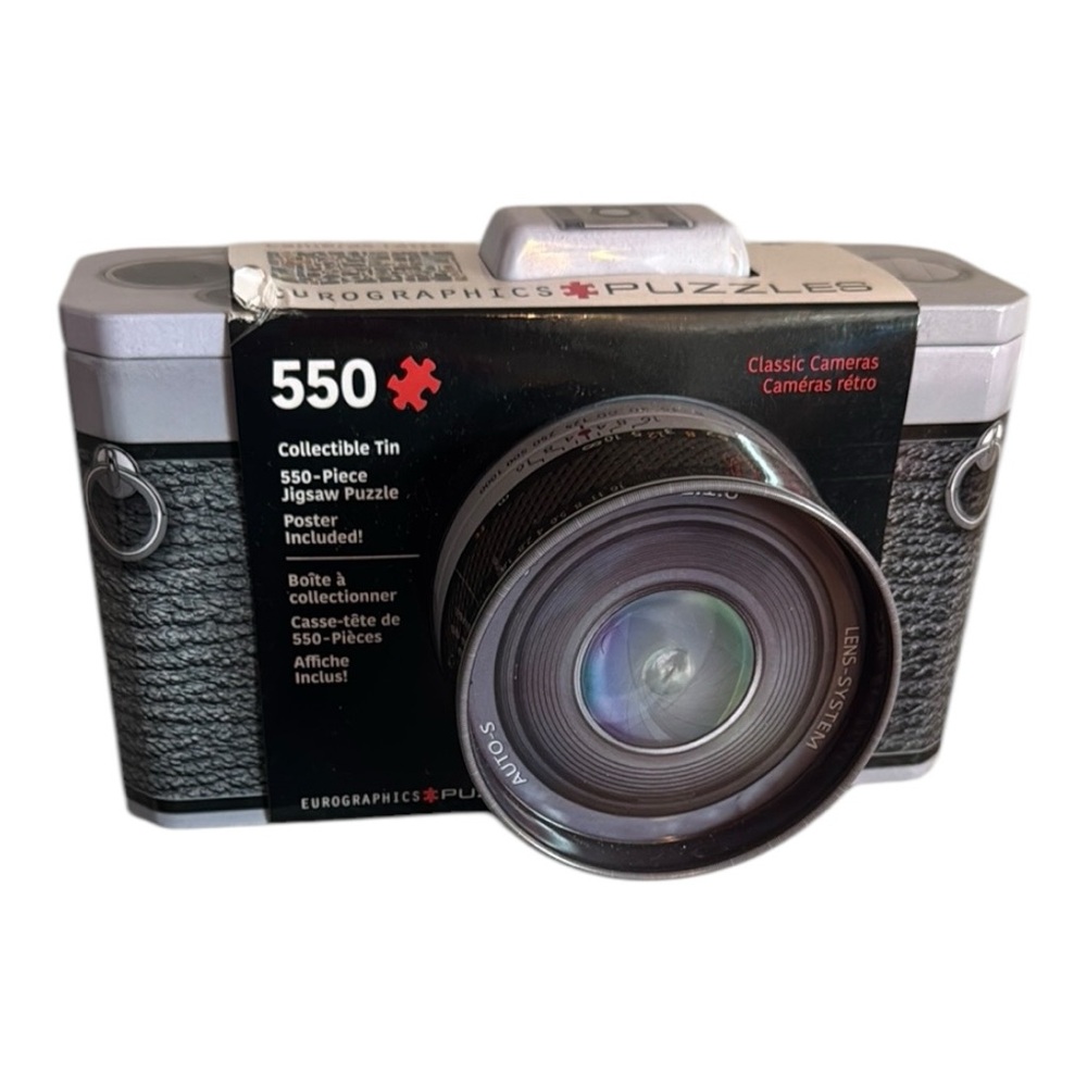 Classic Camera Puzzle Tin 550 pieces - Black and Silver
